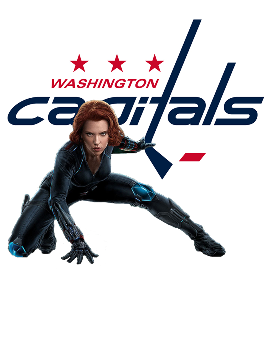 Washington Capitals Black Widow Logo vinyl decal